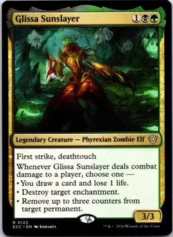 Glissa Sunslayer 122 Rare Commander: Lorwyn Eclipsed Magic: The Gathering NM - Image 1