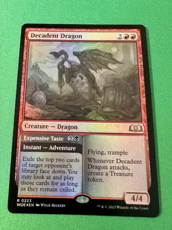 Decadent Dragon 223 Foil - MTG WOE - M/NM Unplayed FAST2SHIP!! - Image 1