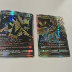 (2) Pokemon TCG Dusk Mane & Ultra Necrozma GX 95/131- SM126 Holo Custom Fan Arts - Image 1