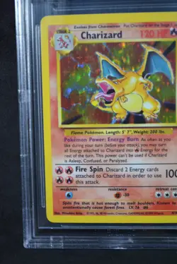 1999 Pokemon Base Set Unlimited #4 Charizard Holo Rare BGS 9 Mint (9/9/9/8.5) - Image 5