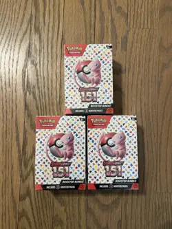 Pokemon 151 Scarlet & Violet TCG Booster Bundles Factory SEALED - LOT OF 3 - Image 1
