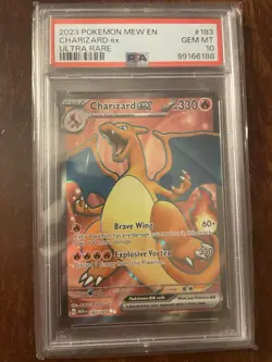 2923 Pokemon 151 Charizard ex #183 Mew en Ultra rare PSA 10 GEM MINT - Image 1