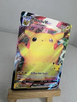 2021 Pokemon Celebrations BLACK STAR PROMO PIKACHU VMAX FULL ART HOLO SWSH062 NM - Image 2
