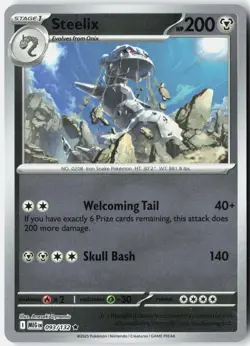 Steelix 093/132 Rare Mega Evolution Pokemon Reverse Holo - Image 1