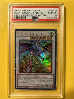 YuGiOh DRAGUNITY KNIGHT-BARCHA #HAC1-EN165🔥PSA 10 GEM🔥1st ED-2022 ULTRA RARE - Image 3