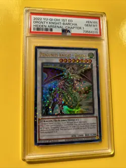 YuGiOh DRAGUNITY KNIGHT-BARCHA #HAC1-EN165🔥PSA 10 GEM🔥1st ED-2022 ULTRA RARE - Image 5
