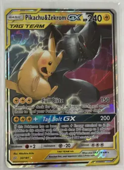 The Pokemon Company Pikachu & Zekrom GX 33/181 SM-Team Up TAG TEAM Holo EN - Image 1