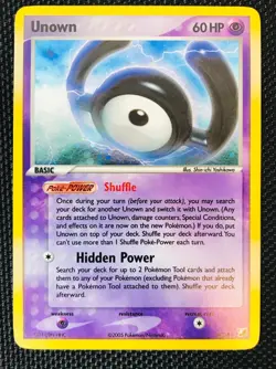 Pokemon Unown H/28 Unseen Forces Holo EX Rare TCG 🔥📈 - Image 1
