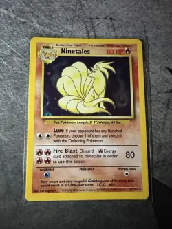Pokemon TCG Ninetales Base Set 12/102 Holo 1999-2000 Wizards Base Set Copyright - Image 1