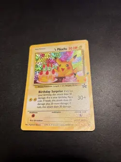 ______'s Pikachu 24/53 Wotc Promo Holo Celebrations Birthday Card Pokemon - Image 1