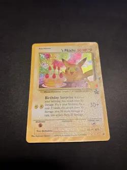 ______'s Pikachu 24/53 Wotc Promo Holo Celebrations Birthday Card Pokemon - Image 2