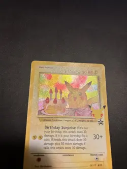 ______'s Pikachu 24/53 Wotc Promo Holo Celebrations Birthday Card Pokemon - Image 5