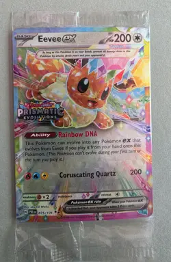 Pokemon TCG Prismatic Evolutions Eevee 075/131 Stamped Surprise Box Promo Sealed - Image 1