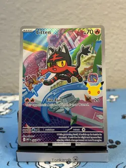 Litten #044 Pokemon First Partner Illustration Collection Promo NM English - Image 1