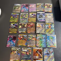 24 Card lot random ex, mega ex, IR, full art many rare and holographic POKEMON - Image 1