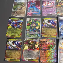 24 Card lot random ex, mega ex, IR, full art many rare and holographic POKEMON - Image 2
