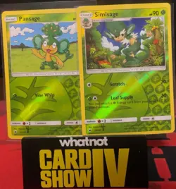 Pokemon TCG 2-Card Reverse Holo Lot Pansage 12/147 Simisage 13/147 - Image 1