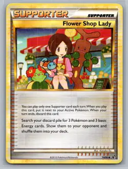 Flower Shop Lady 74/90 Uncommon HGSS Undaunted Pokemon LP/MP - Image 1