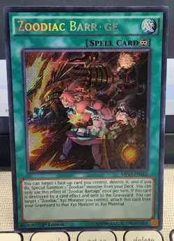Yugioh Collector's Zoodiac Barrage MP17-EN212 Secret MISPRINT +BONUS HOLO - Image 1