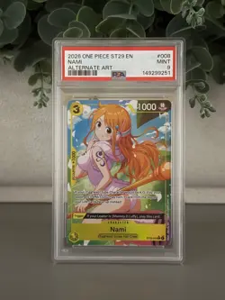 2026 ONE PIECE STARTER DECK ST29-EGGHEAD ALTERNATE ART #008 NAMI PSA 9 - Image 1