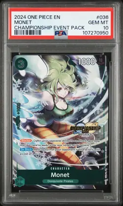 2024 ONE PIECE MONET CHAMPIONSHIP 2024 EVENT PACK OP05-036 - PSA 10 - Image 1