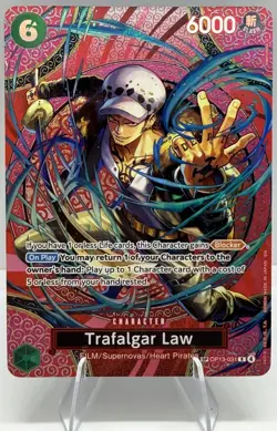 Bandai Trafalgar Law Full Art Foil SP One Piece CCG Card OP13-031 - Image 1