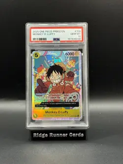 2025 ONE PIECE PRB02 #109 MONKEY D LUFFY PSA 10 GEM MINT - Image 1
