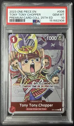 2023 One Piece Tony Tony Chopper 25th Anniversary ST01-006 PSA 10 GEM-MINT - Image 1
