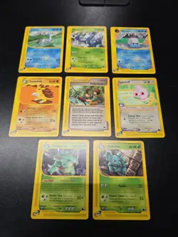 Lot Of 8 Skyridge E Reader Pokemon Cards Lapras Igglybuff Nidoqueen - Image 1