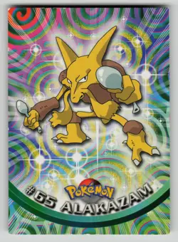 Alakazam #65 Topps Trading Cards Series 1 Pokemon LP - Image 1