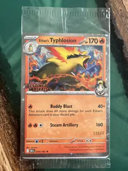 Destined Rivals SEALED STAFF Stamped Prerelease Promo Set - All 4 Cards - Image 1