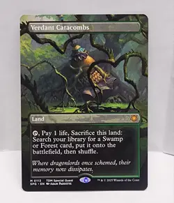 Verdant Catacombs - Borderless Art Special Guests 0113 NM Mythic Fetch Land - Image 1