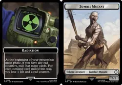 Radiation // Zombie Mutant Double-Sided Token x1 - Universe Beyond: Fallout - NM - Image 1