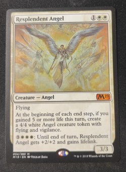 MTG: Resplendent Angel!! CORE SET 2019!! M19!! MINT!!! Magic the Gathering!! - Image 1
