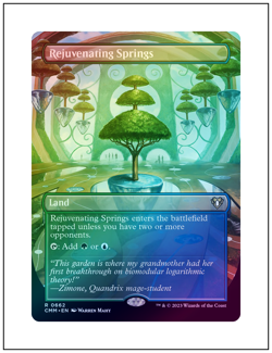1x Rejuvenating Springs, Commander Masters, Borderless Art Foil, Magic MTG NM - Image 1
