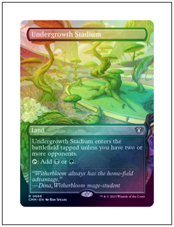 1x Undergrowth Stadium, Borderless Art Foil, Commander Masters, Magic MTG NM - Image 1