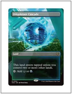 Dreamroot Cascade, Borderless Art, Secrets of Strixhaven, Magic MTG NM - Image 1
