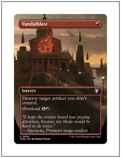 1x Vandalblast, Borderless Art, Magic the Gathering, MTG NM - Image 1