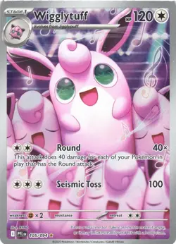 WIGGLYTUFF 105/094 ILLUSTRATION RARE PHANTASMAL FLAMES POKEMON NEAR MINT - Image 2