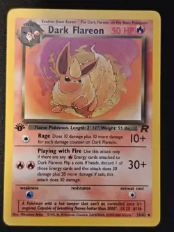 Pokemon TCG Dark Flareon 35 1st Edition Team Rocket Mint Near Mint - Image 1