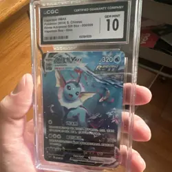 Pokemon Vaporeon VMAX Eevee Advanced Gift Box Holo 006/009 CGC 10 Chinese - Image 2