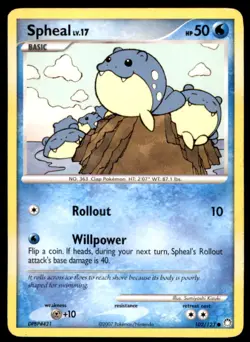 Spheal 102/123 Common Mysterious Treasures Pokemon Moderately Played - Image 1
