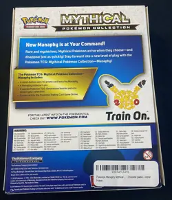 Pokemon TCG Manaphy Mythical Pokemon Collection Box Booster Promo XY113 Foil Pin - Image 2