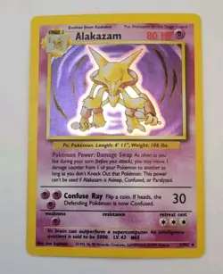 Alakazam Pokemon 001/102 Base Set Holo - Image 1