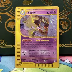 Pokemon 2002 Hypno H12/H32 Aquapolis Holo SWIRL LP - Image 1