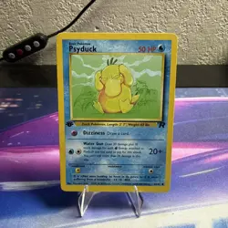 LP Pokemon Psyduck 1st Edition Regular 65/82 Team Rocket Common - Image 1