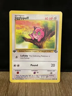 Pokemon TCG Jigglypuff Jungle 1st Edition 1999 Wizards (54/64) LP - Image 1