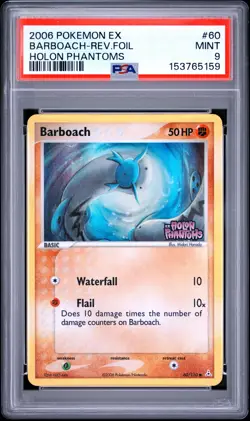 2006 POKEMON EX HOLON PHANTOMS #60 BARBOACH-REVERSE FOIL PSA 9 - Image 1