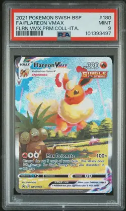 Pokemon TCG Flareon Vmax SWSH180 Premium Collection Promo PSA 9 - Image 1