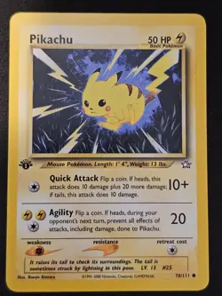Pokemon TCG Pikachu 70 1st Edition Neo Genesis Mint Near Mint - Image 1